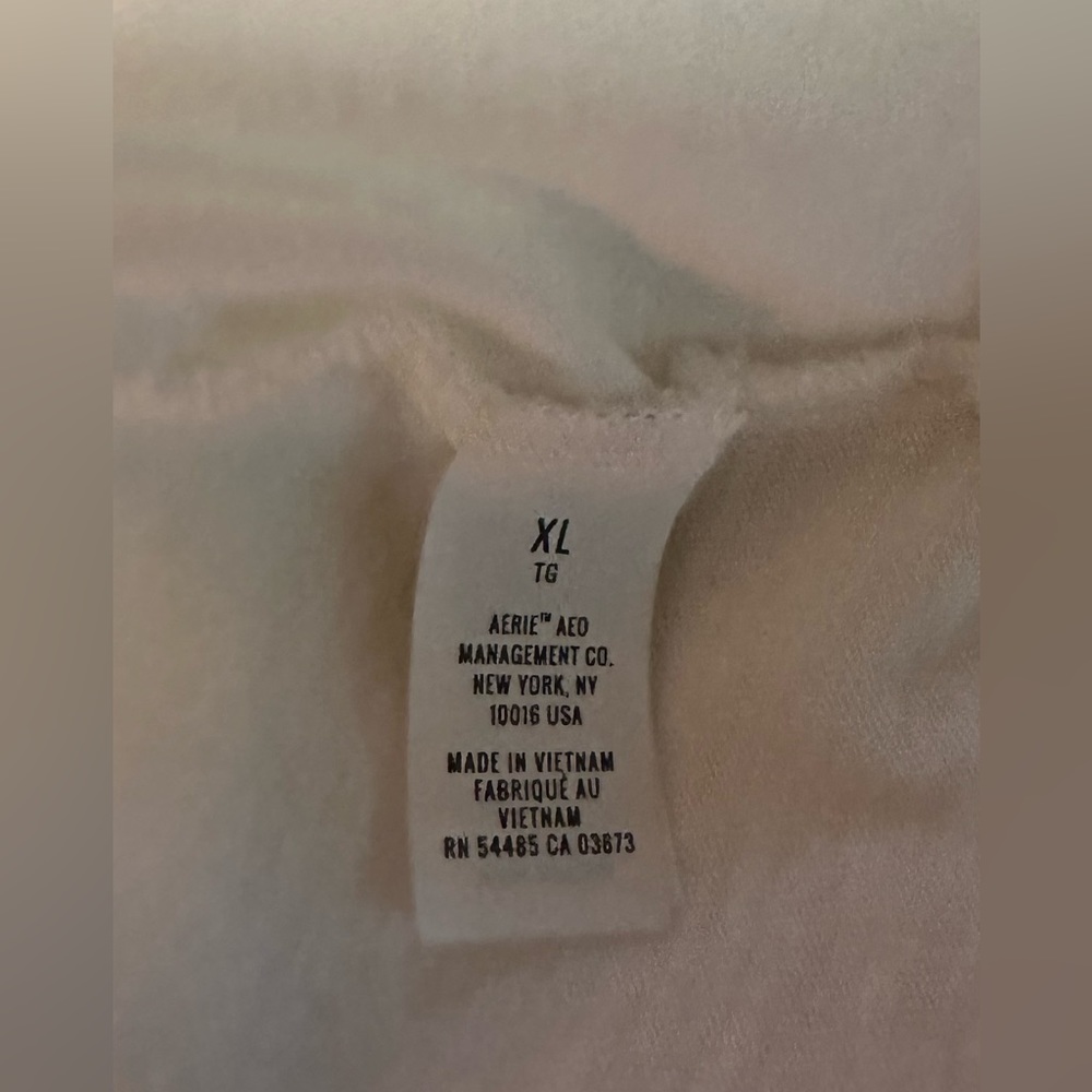 Aerie Oversized Real Soft Tee Distressed white XL - Picture 5 of 5